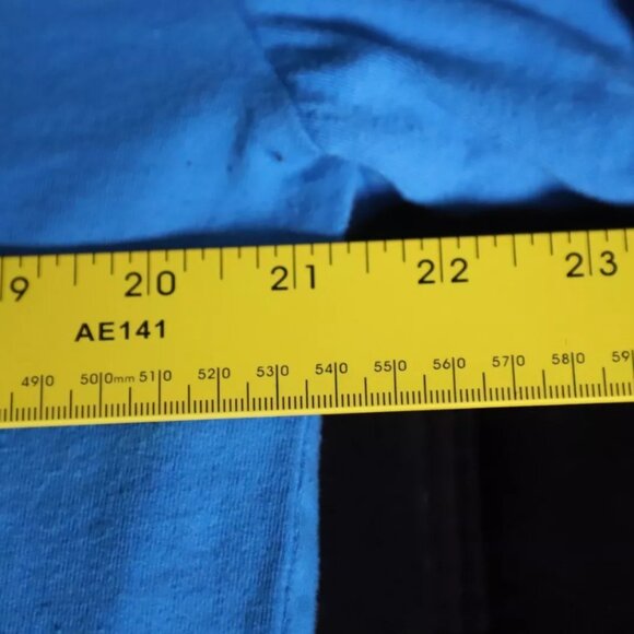 VTG DC Comics T-Shirt Mens L Blue/Black Colorblock Justice League Legend Graphic - Picture 6 of 8